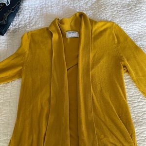Yellow cardigan